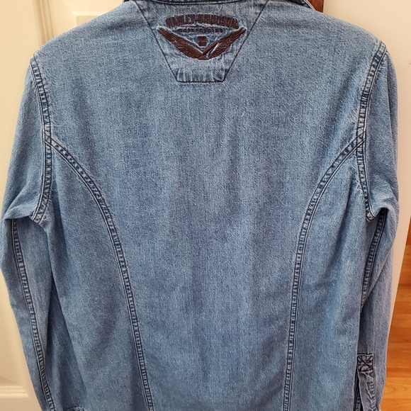 Women's Button Down Denim Harley Davidson Shirt Small - Picture 4 of 4